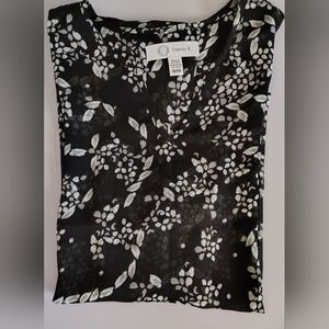 Christina Monochrome Leaf Pattern Blouse